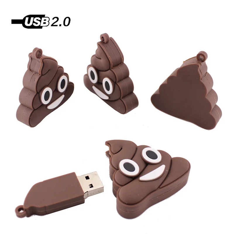 Подарочная портативная флеш карта с рисунком Shit Poop 128 Мб 4 ГБ 8 16 32 64 ГБ|USB
