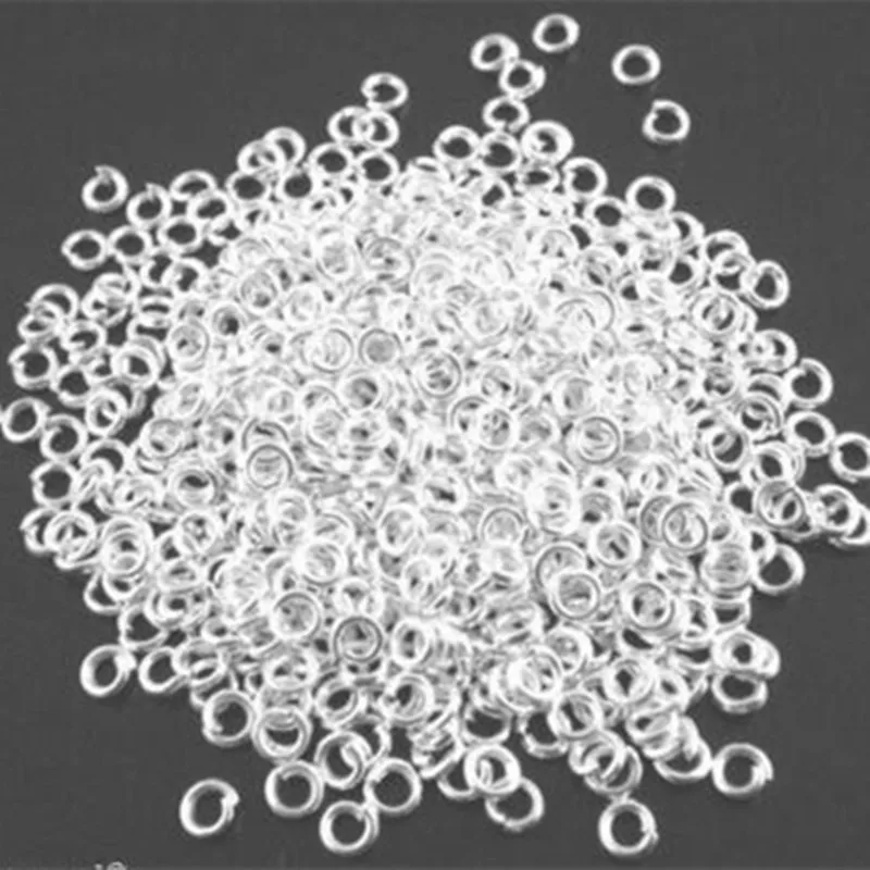 

10000Pcs Open Jump Ring Alloy Round Silver Plated Jewelry DIY Findings Charms 3mm