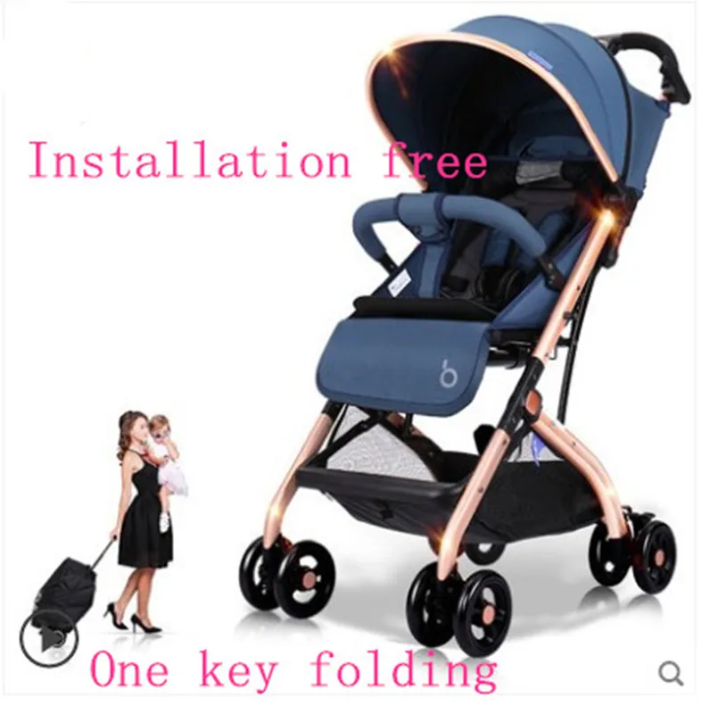 baby stroller  high landscape can sit on the reclining portable folding umbrella trolley baby stroller