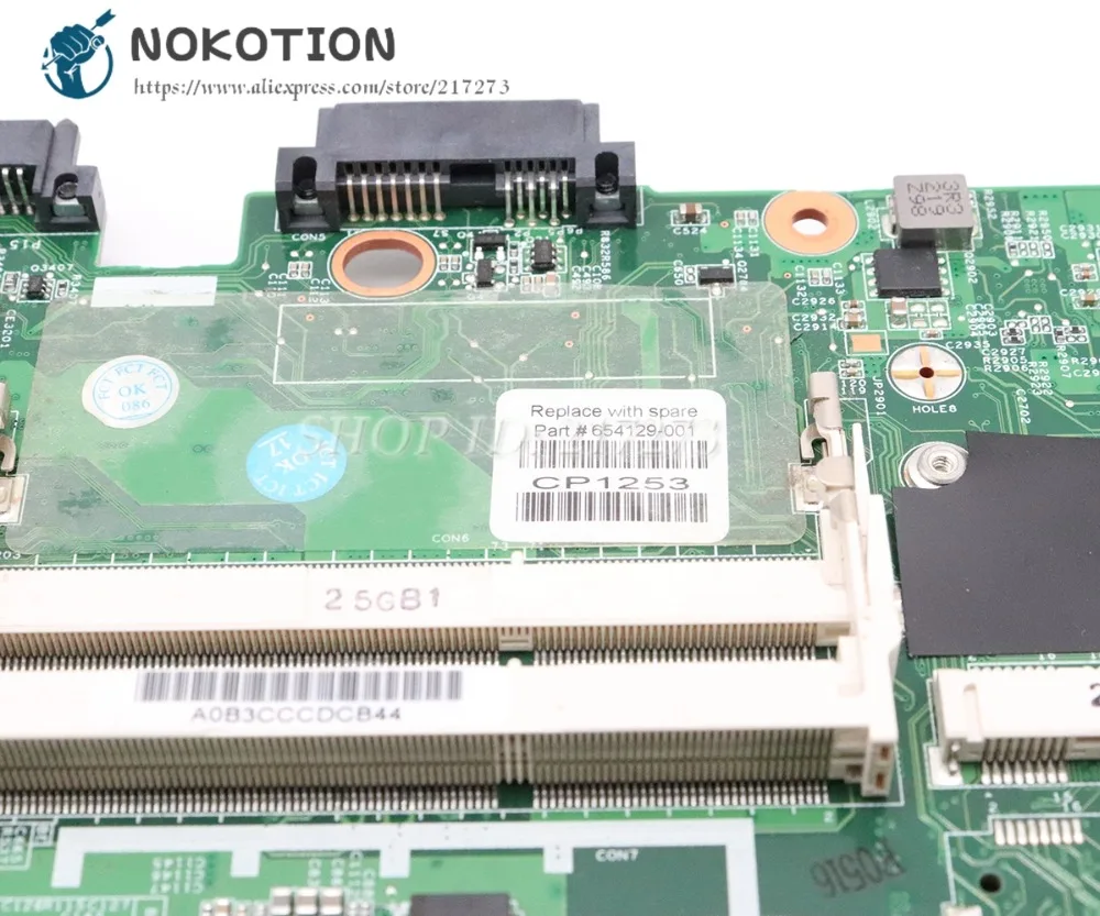 Материнская плата NOKOTION для ноутбука HP Probook 6560B 8560P HM65 DDR3 646962 001 654129 основная