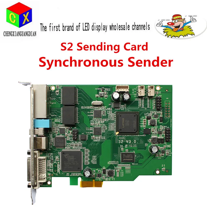 Цветная подсветка S2 карта отправителя синхронный полноцветный светодиодный