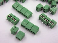 gongfeng 1000pcs new pcb terminal connector copper square straight pin 3 bit 2 can splice screw type special wholesale