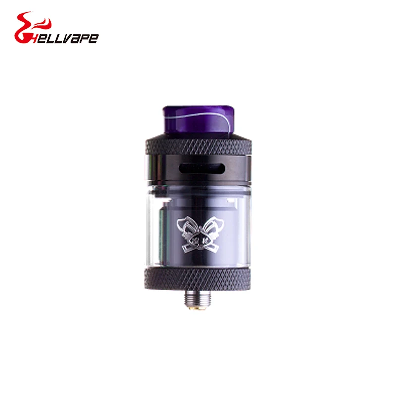 Распылитель Hellvape Dead Rabbit RTA 25 мм 2 мл/4,5 мл rta с резервуаром для пузырей с одной/двойной катушкой для восстановления Vape Танк vs zeus rta - Цвет: black