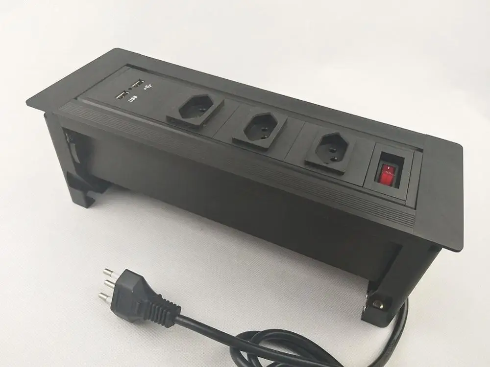 Новый/Бразильский Разъем Питания настольная розетка/скрытое Ручное Вращение/USB