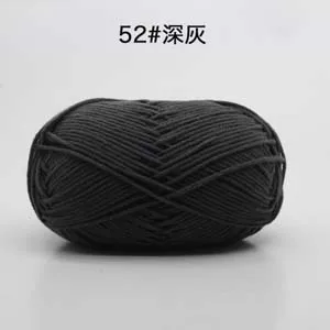 50 г/мяч 4 Plys Хлопок Детская Пряжа молочного оттенка нитки для вязания шерсть линия окрашенная для рук шерстяные вязаные - Цвет: 52