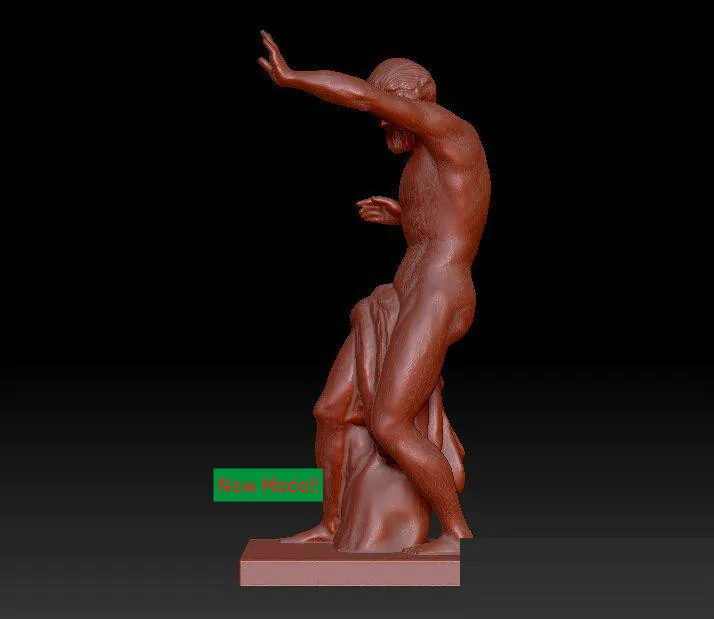 3D модель stl формат сплошная вращения скульптуры для ЧПУ машина Cursed человек |