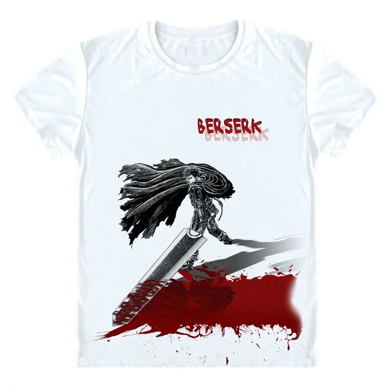 Футболка Anime berserk футболка viking berserkers manga Monster Wolf Norse короткая с черепом крутая