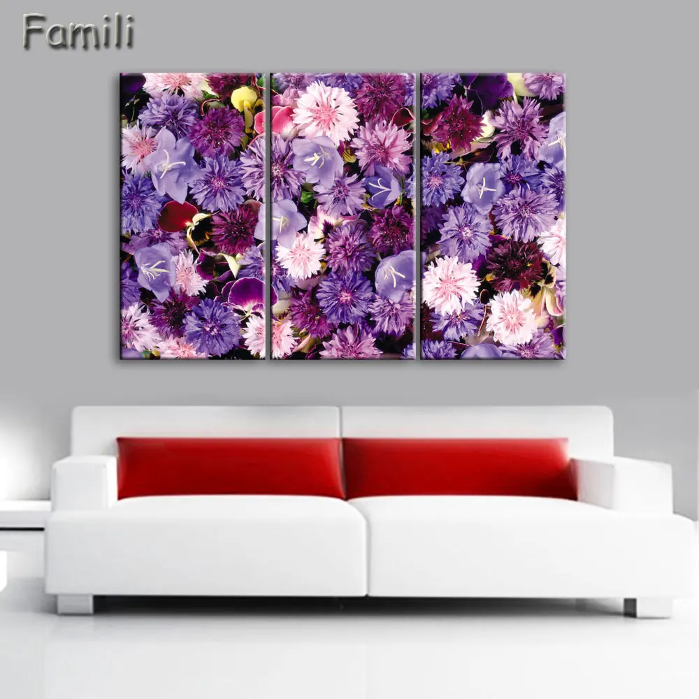 3pcs Rose Flower Painting Modern Canvas Print Home Decor Wall Art Picture For Living Room Modular picture (Unframed) | Дом и сад