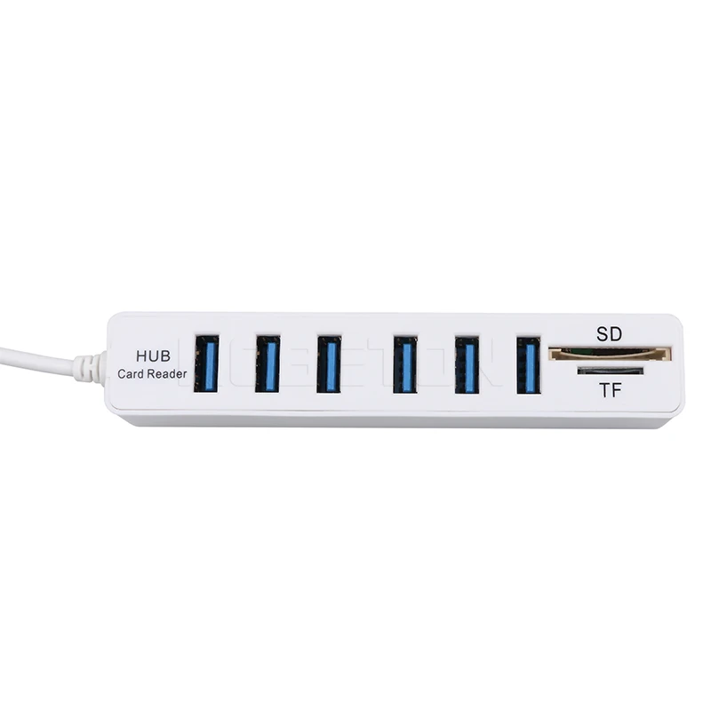 Kebidu популярный телефон 6 портов USB 2 0 концентратор в 1 разветвитель мульти-USB Combo +
