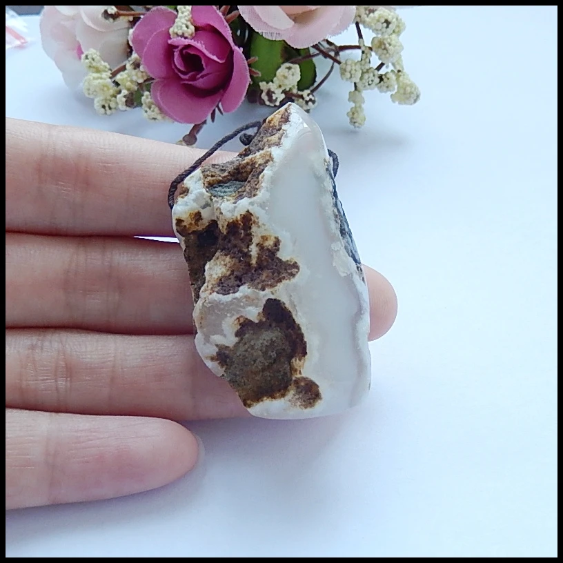 Semi-precious stones Jewelry accessories birthday gift Agate fashion women jewelry Pendant Bead 51X27x7mm 28.8g | Украшения и