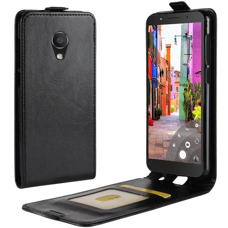 Alcatel 1C чехол Обложка Роскошная на заднюю панель из искусственной кожи для