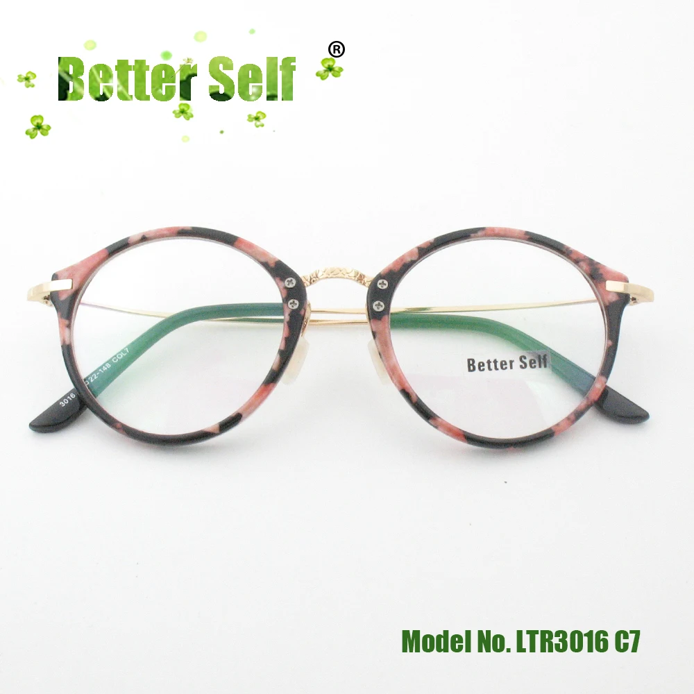 Круглые очки Ретро рамка мужчины могут сделать компьютер Lentes PC Opticos Mujer металлические очки с дужками женщины беттер Селф сток LTR3016