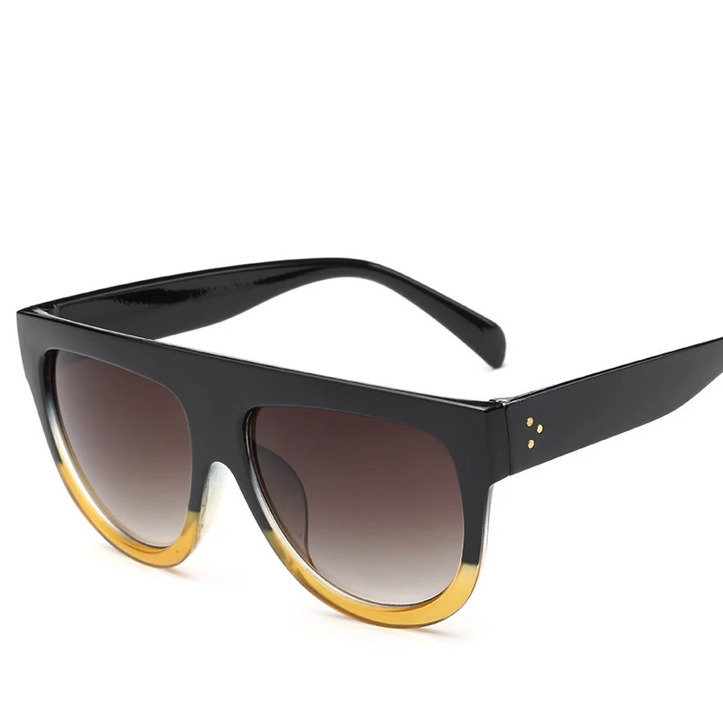 Солнцезащитные очки с плоским верхом для мужчин и женщин UV 400 6618JR|retro sunglasses women|round