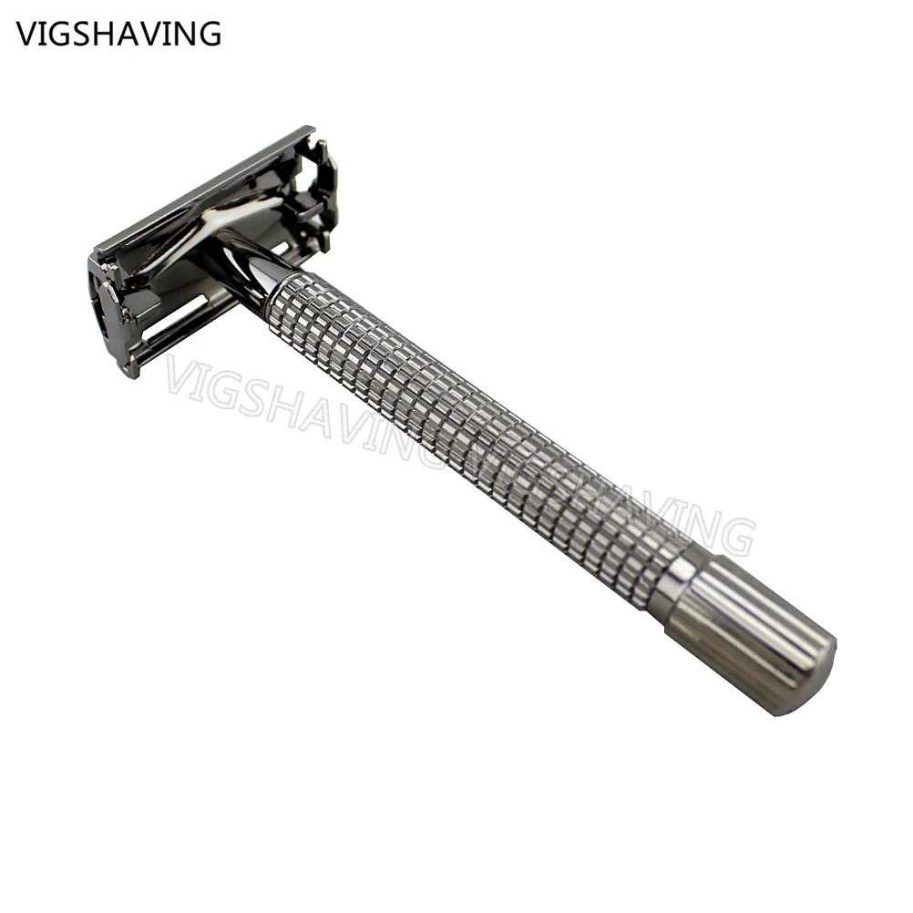 11.2 см длинной ручкой Gunmetal Double Edge Weishi Детская безопасность бритвы|weishi safety razor|safety