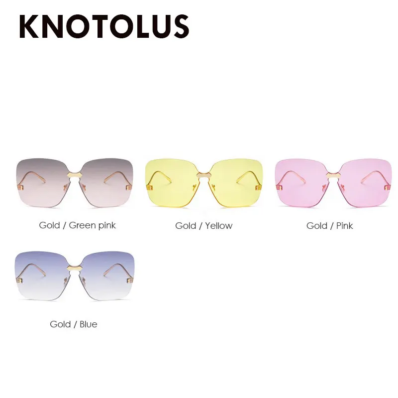 Knotolus Ретро Квадратные Солнцезащитные очки для женщин фирменный дизайн без