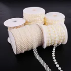 Бусины из АБС-пластика с имитацией жемчуга, цепочка для самостоятельного украшения свадебной вечеринки, фурнитура для ювелирных изделий, аксессуары для рукоделия, разные размеры 1,5-2 муп.