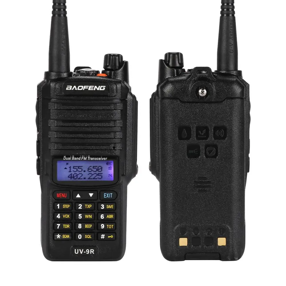 Baofeng UV-9R Двухдиапазонная влагонепроницаемые Walkie Talkie 5 Вт IP67 VHF/UHF Система шумоподавления CTCSS цифровая система передачи DCS портативное радио 110 V-240 V GT