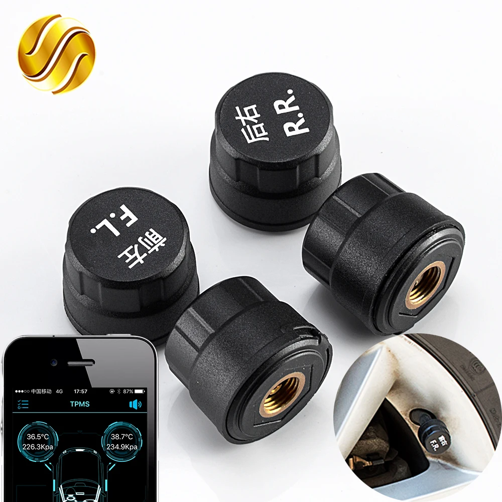 Viecar автомобильных шин давление сигнализации Системы TPMS мониторинга Датчик Bluetooth