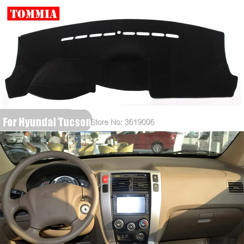 

TOMMIA Interior Dashboard Cover Light Avoid Pad Photophobism Mat Sticker For Hyundai Tucson 2006-2013