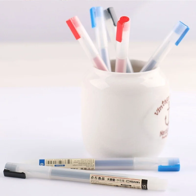 0,5 мм в сдержанном стиле Шариковая ручка для студенческий экзамен MUJI Стиль гелевая ручка черный/красный/ручка с синими чернилами Maker ручки школы канцелярские принадлежности