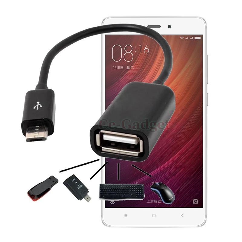 Микро USB 2 0 хост OTG кабель адаптер для Xiaomi Redmi Note 4X 4 /Redmi 3 Pro Prim Mi4 Mi Max MSM8956 адаптер|usb
