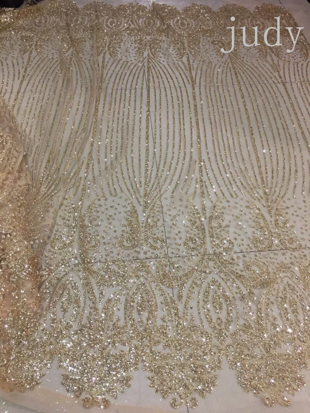 CH251# Champagne gold and symmetrical dusting net cloth wedding dress for bridal dress/sawing Free shipping | Дом и сад