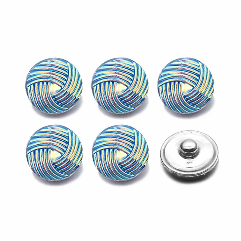 Wholesale Silicone 18mm Acrylic Resin Uneven Snap Button 014 Fit Charm Interchangeable Bracelets Jewelry Women Accessories | Украшения и