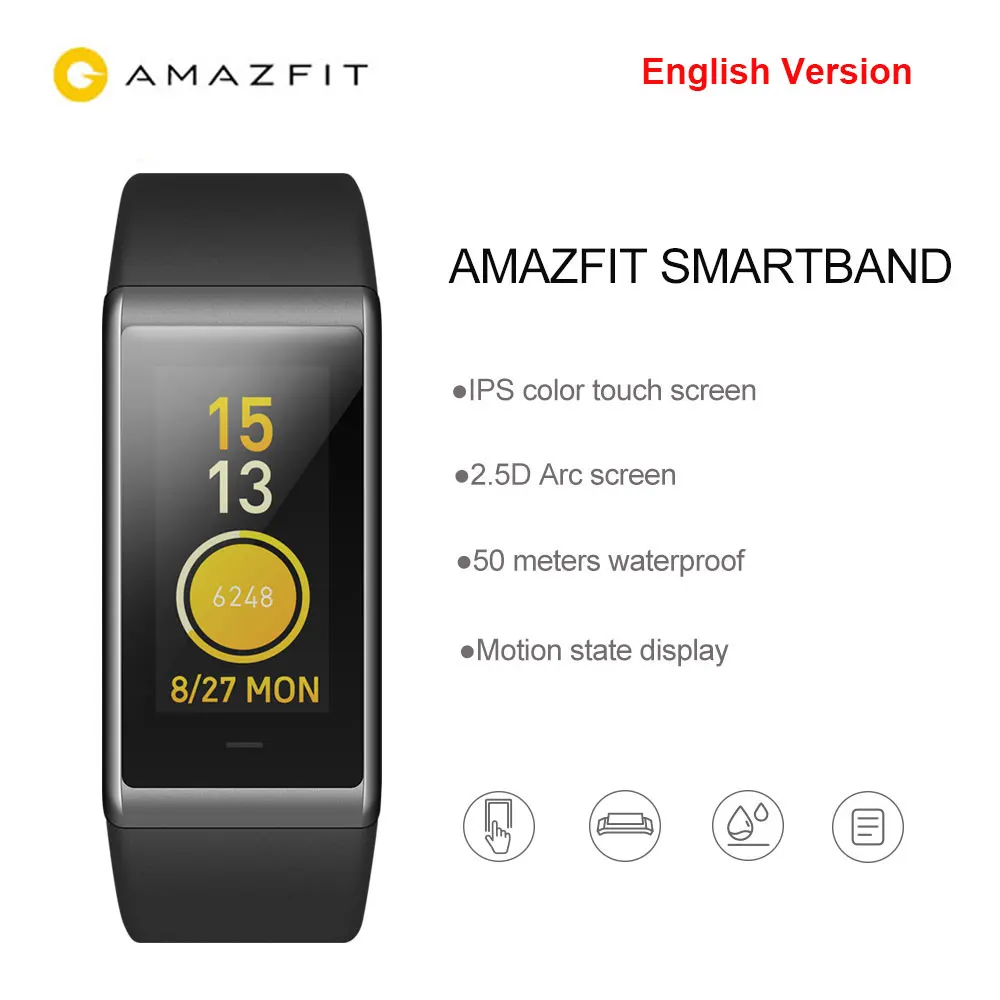 Английская версия Huami AMAZFIT Cor Midong Smartband Bluetooth 4 1 gps Сердечного ритма мониторы 50 м