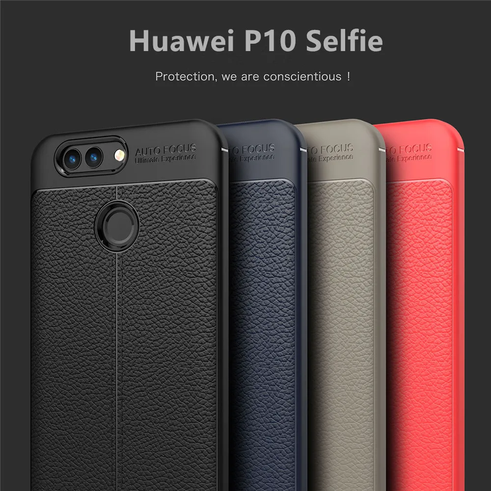 Для Huawei P10 чехол для селфи 5 дюймов роскошный Личи Striae Мягкий ТПУ силиконовый