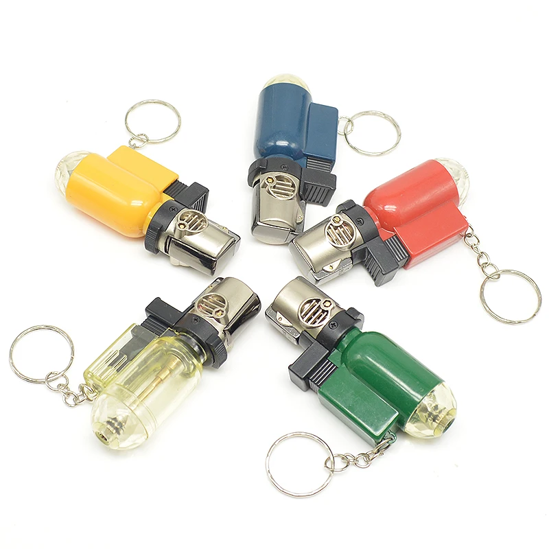 50pcs/lot Six Angle Rechargeable Cigarette Cigar lighter metal novelty jet butane micro torch for men | Дом и сад