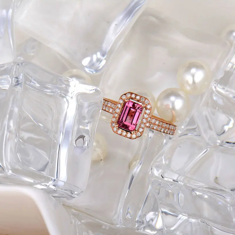 Женское кольцо с натуральным турмалином 4 Х6 мм | Украшения и аксессуары