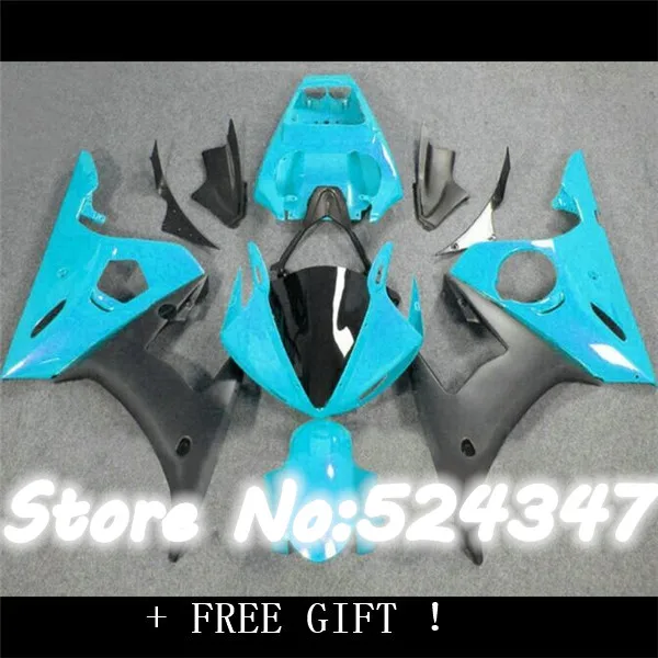 

B высококачественный комплект обтекателей для модели обтекателей 2003 2004 2005 синий черный комплект обтекателей YZF R6 03 04 05