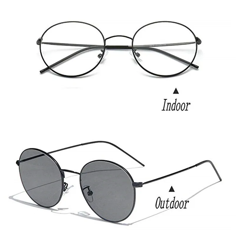 MINCL/мужские модные круглые солнцезащитные фотохромные очки для чтения женские
