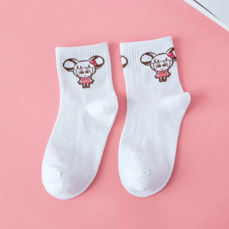 19 COCOTEKK, новинка, модные корейские женские Носки с рисунком собаки, кролика, утки, панды, яркие хлопковые носки для женщин, подарок на свадьбу - Цвет: 19