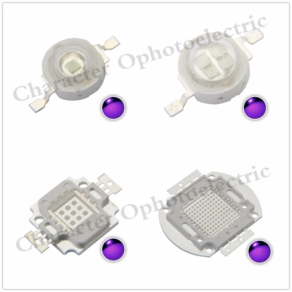 

High Power Chip LED COB Light Purple 395Nm- 400Nm 3W 5W 10W 20W 30W 50W 100W Cure UV Lamp SMD