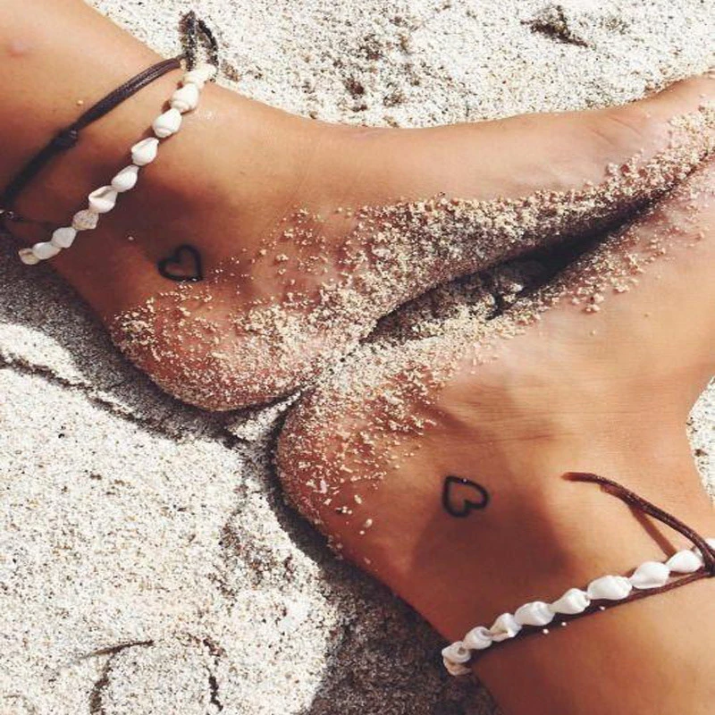 Boho New Shell Beads Wave Anklets Set For Women Foot Jewelry Summer Beach Barefoot Bracelet ankle Charm Shells Gift | Украшения и