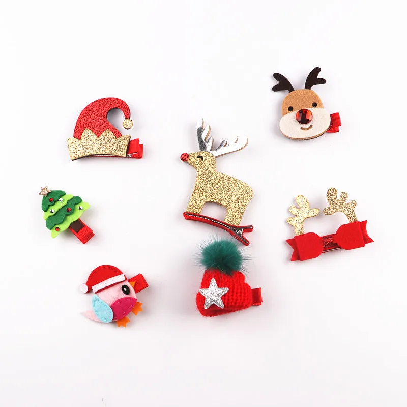 Susi&ampRita 1Pc Baby Hair Clips Girls Cute Christmas Hairpins Cartoon Kids Barrettes Headwear Accessories | Детская одежда и