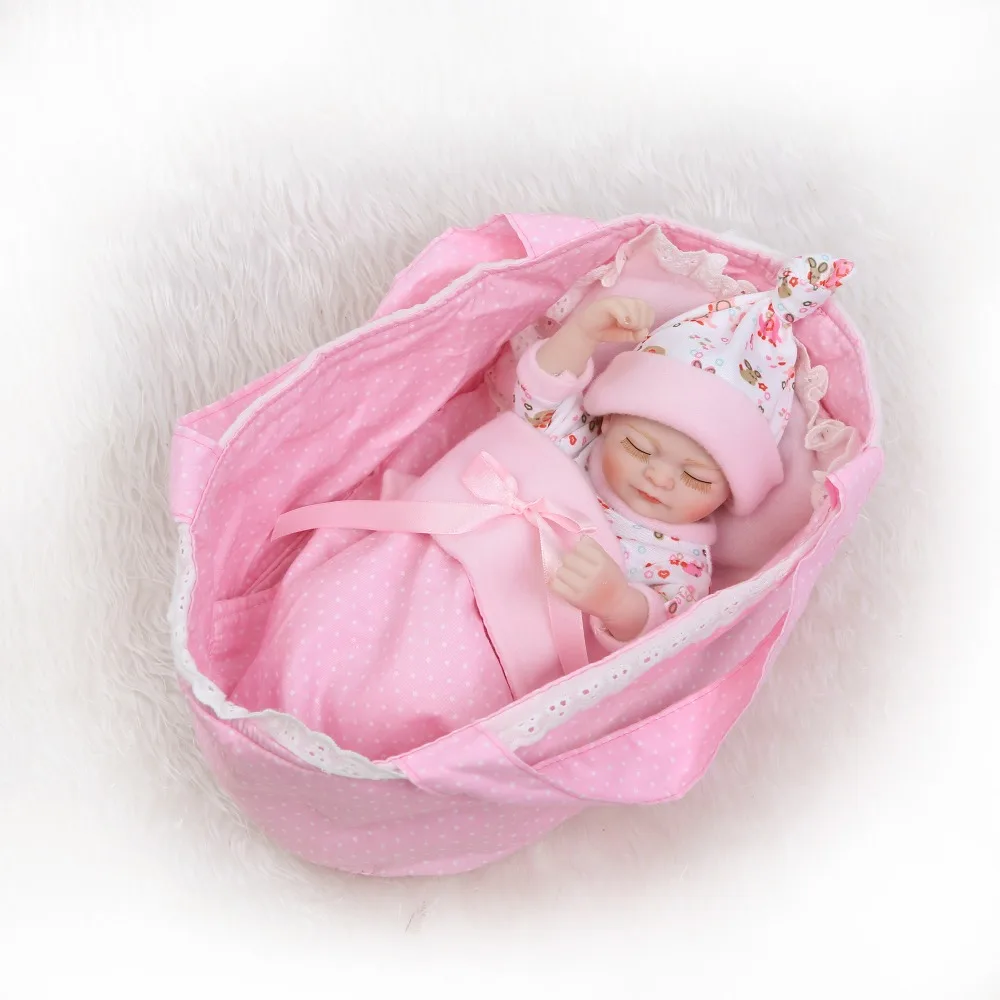 Реалистичные Силиконовые Мини куклы Reborn 12 дюймов 25 см|reborn baby doll|silicone reborn dollsbebe |