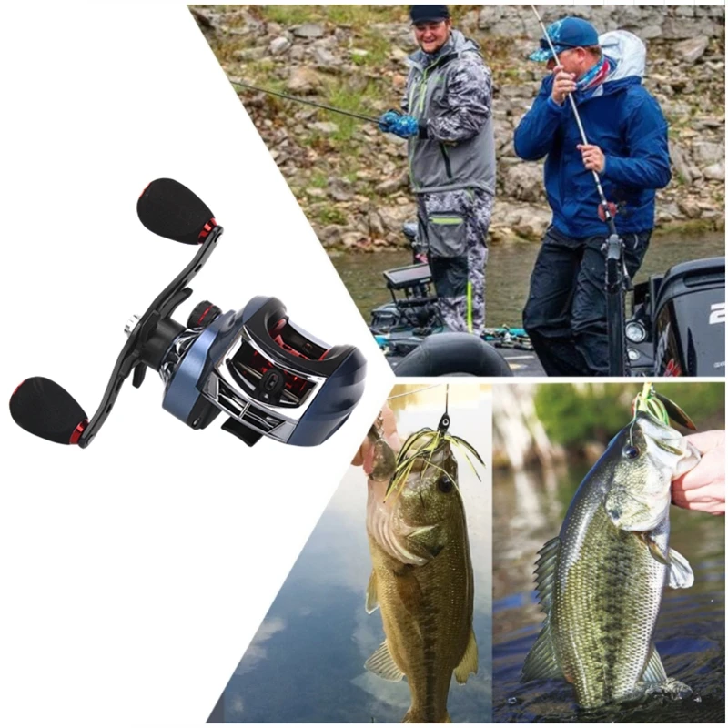 

17+1BB High Speed 7.2:1 Gear Ratio Fishing Bait Casting Reel Braking Force 10KG Baitcasting Fishing Wheel Left / Right Hand