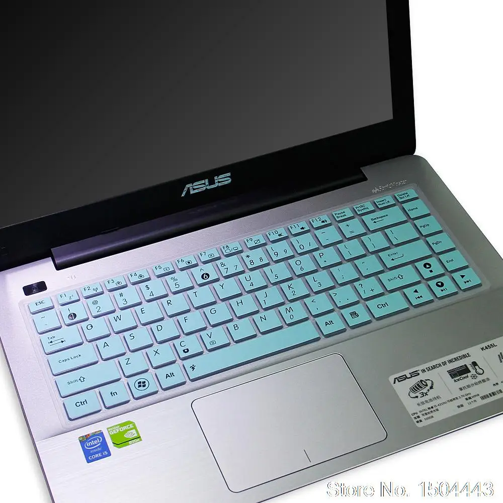 Силиконовый чехол для клавиатуры Asus защитная накладка 14 дюймовой w419l X45v r454 y481c a455l