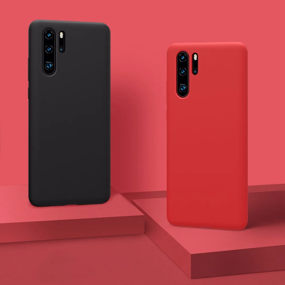 Huawei P30 Pro Чехол huawei P30 Lite чехол NILLKIN Flex чистый жидкий силиконовый чехол с защитой от отпечатков пальцев Мягкая задняя крышка