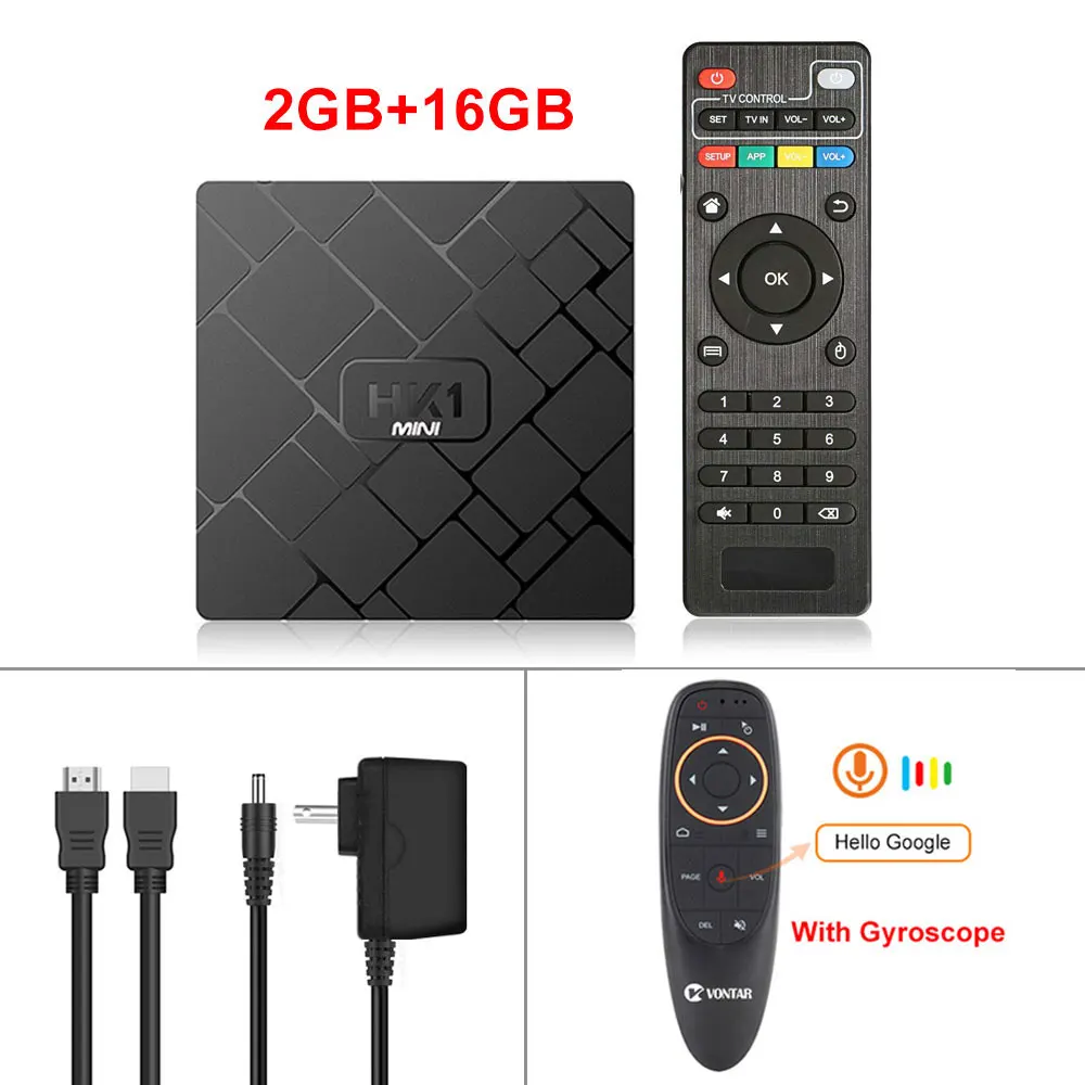 add G10 air mouse HK1 Мини ТВ приставка Android 9,0 Смарт ТВ приставка RK3229 четырехъядерный 2 Гб ОЗУ 16 Гб ПЗУ H.265 HEVC 2,4G Wifi 4K HD медиаплеер телеприставка - Цвет: add G10 air mouse