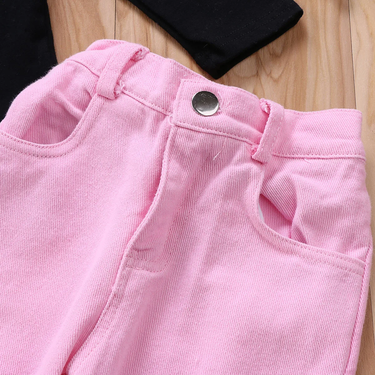 2017 модный детский комплект одежды для девочек бандажный Топ маленьких футболка