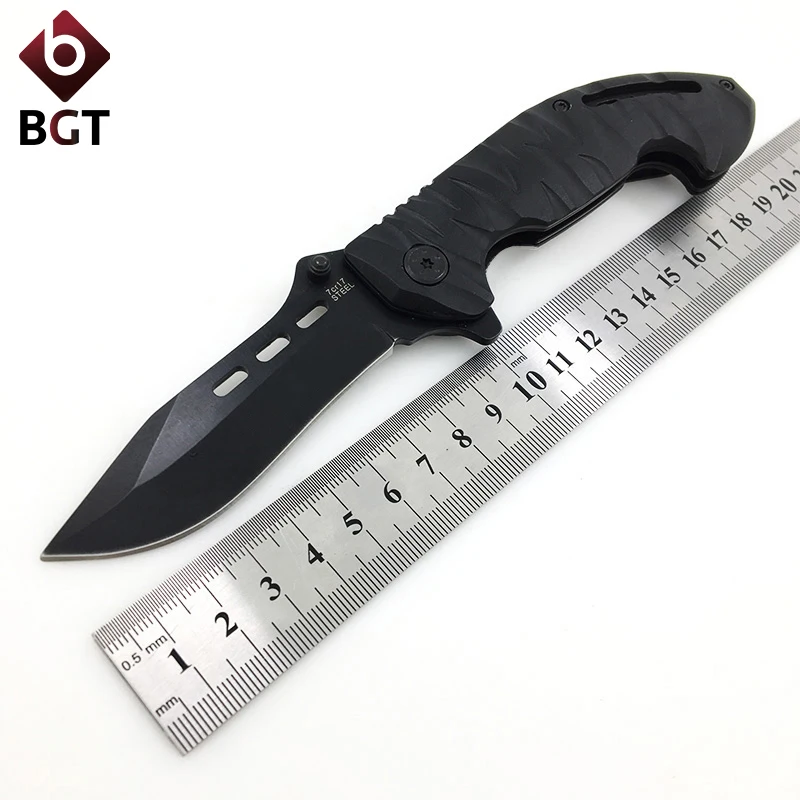 Складной охотничий карманный нож BGT 7Cr17 тактический с алюминиевой ручкой для