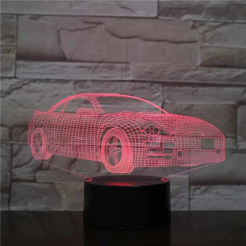 Новинка гоночный спортивный автомобиль 3D лампа светильник светодиодная