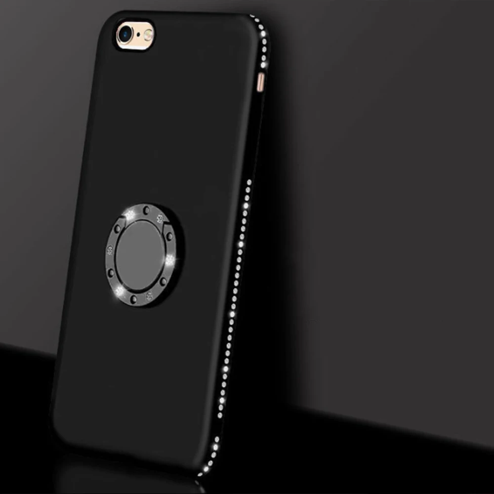 Роскошный блестящий чехол для телефона с бриллиантами iPhone XR X XS Max мягкий из ТПУ