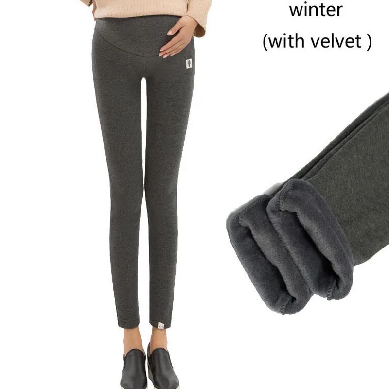 Леггинсы для беременных утепленные бархатные леггинсы с высокой талией 4XL зимы и
