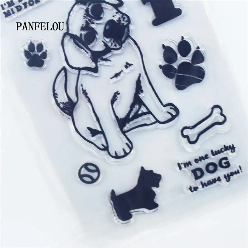 PANFELOU Naughty dog bottle силиконовый штамп/печать DIY Скрапбукинг/фотоальбом Декоративные
