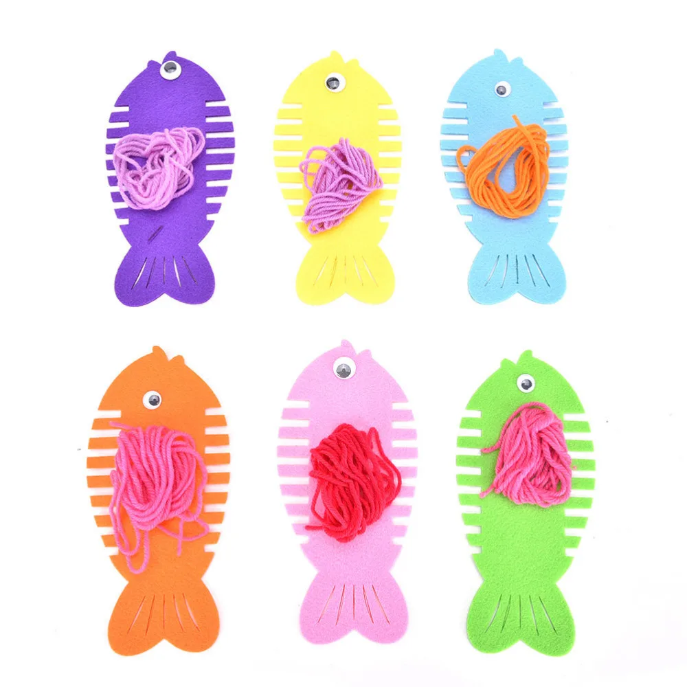 Искусственная рыба игрушка терпение мышление координация рук тренировка нитка