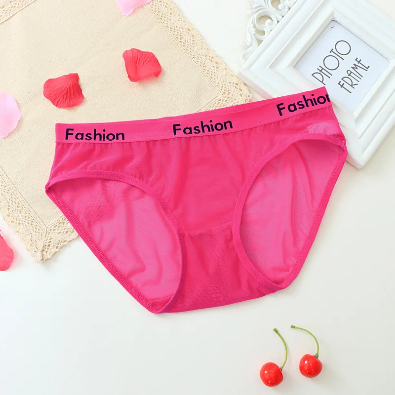 Женское нижнее белье из сетчатой пряжи кружевные трусики стринги прозрачное